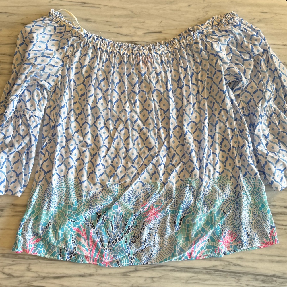 Lily Pulitzer off the shoulder top